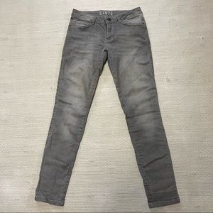 Zara Z1975 Low Rise Skinny Gray Basic Denim Jean Size US6